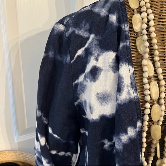 INC International Concept Tie Dye Linen Top , Sz M - Picture 4 of 10